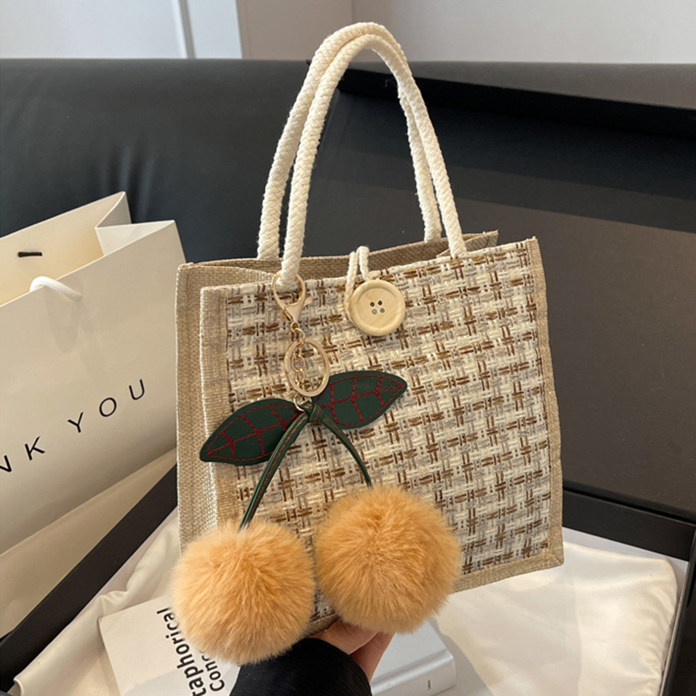 Women Bags Jute - Jute Tote Bag Woven Linen Handbag
