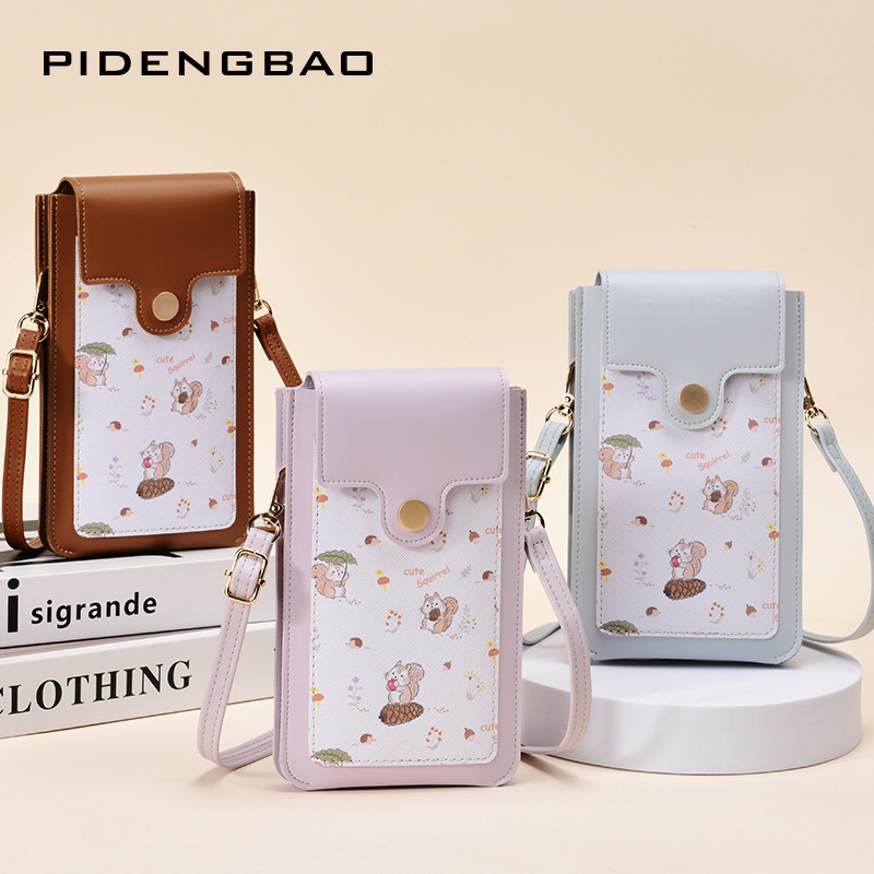 Phone Bag Crossbody - New Cute Squirrel Pattern Touch Screen