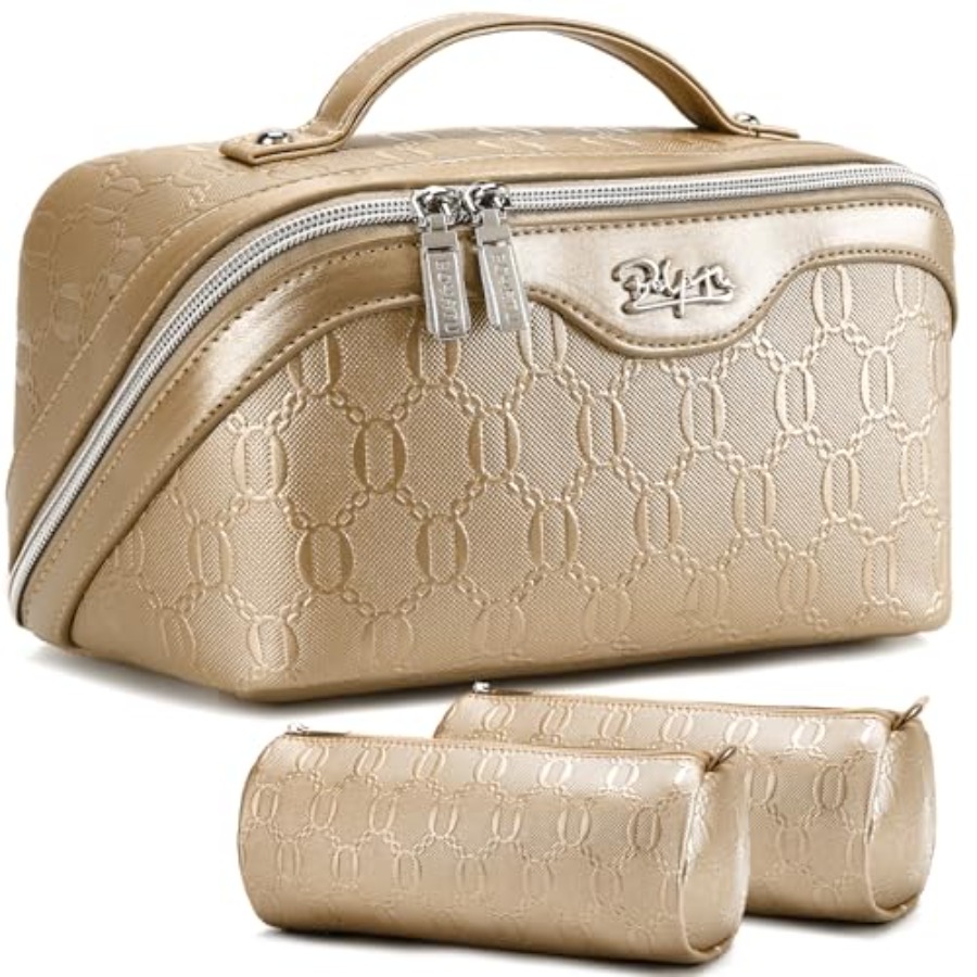 Women Bags Leather - Travel Makeup Bag for Women: Cosmetic