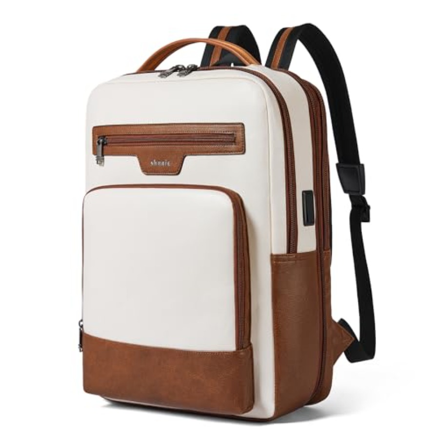Women Bags Leather - Leather Laptop Backpack for Women and