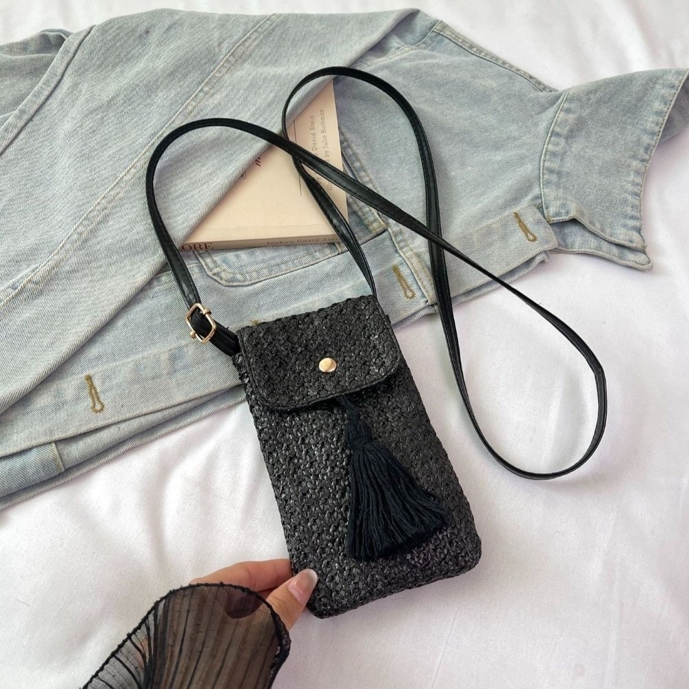 Women Bags Handmade - Fashion Weaving Straw Woven Handbag Handmade