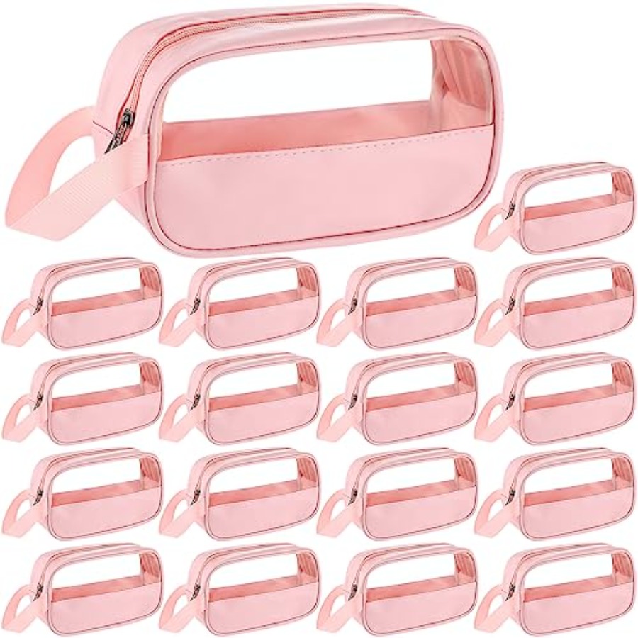Women'S Bag - 18 Pcs Clear Cosmetic Bags Bulk,