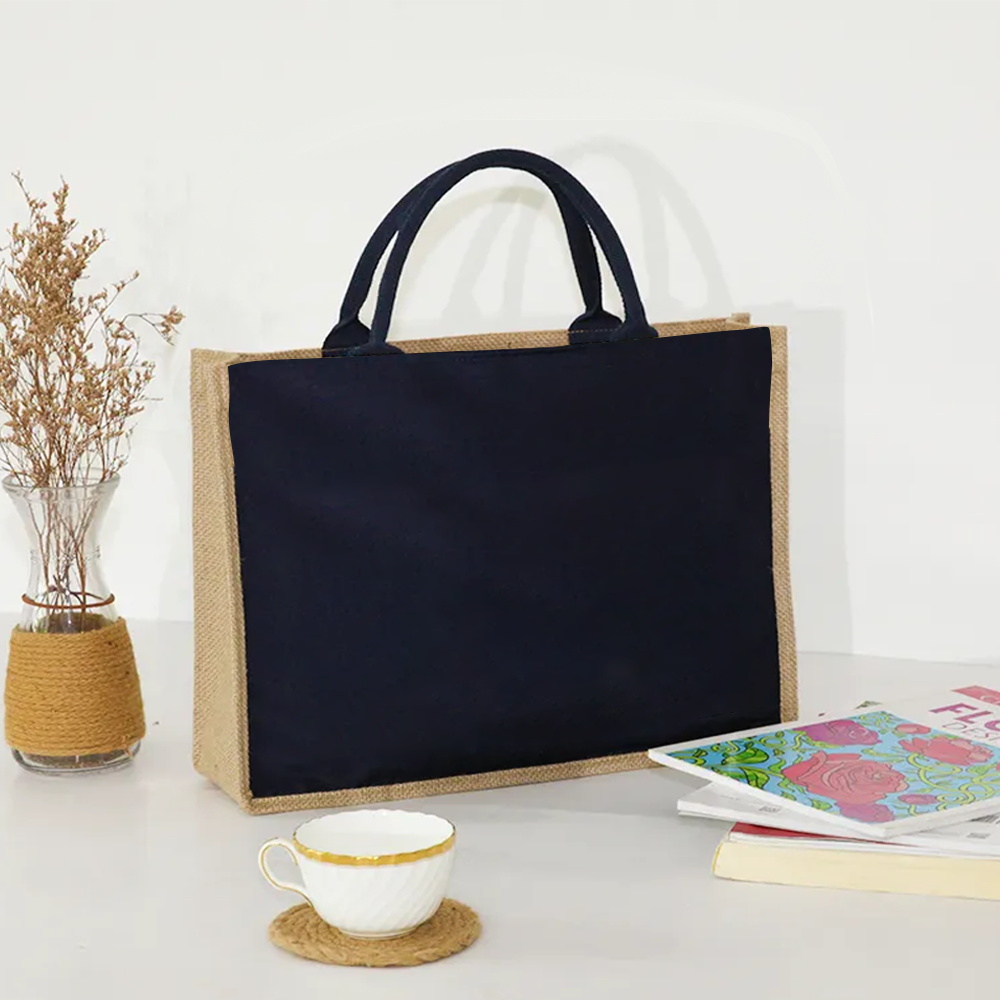 Natural Jute Handbag with Blac - Women Bags Jute incelemesi ve fiyatı
