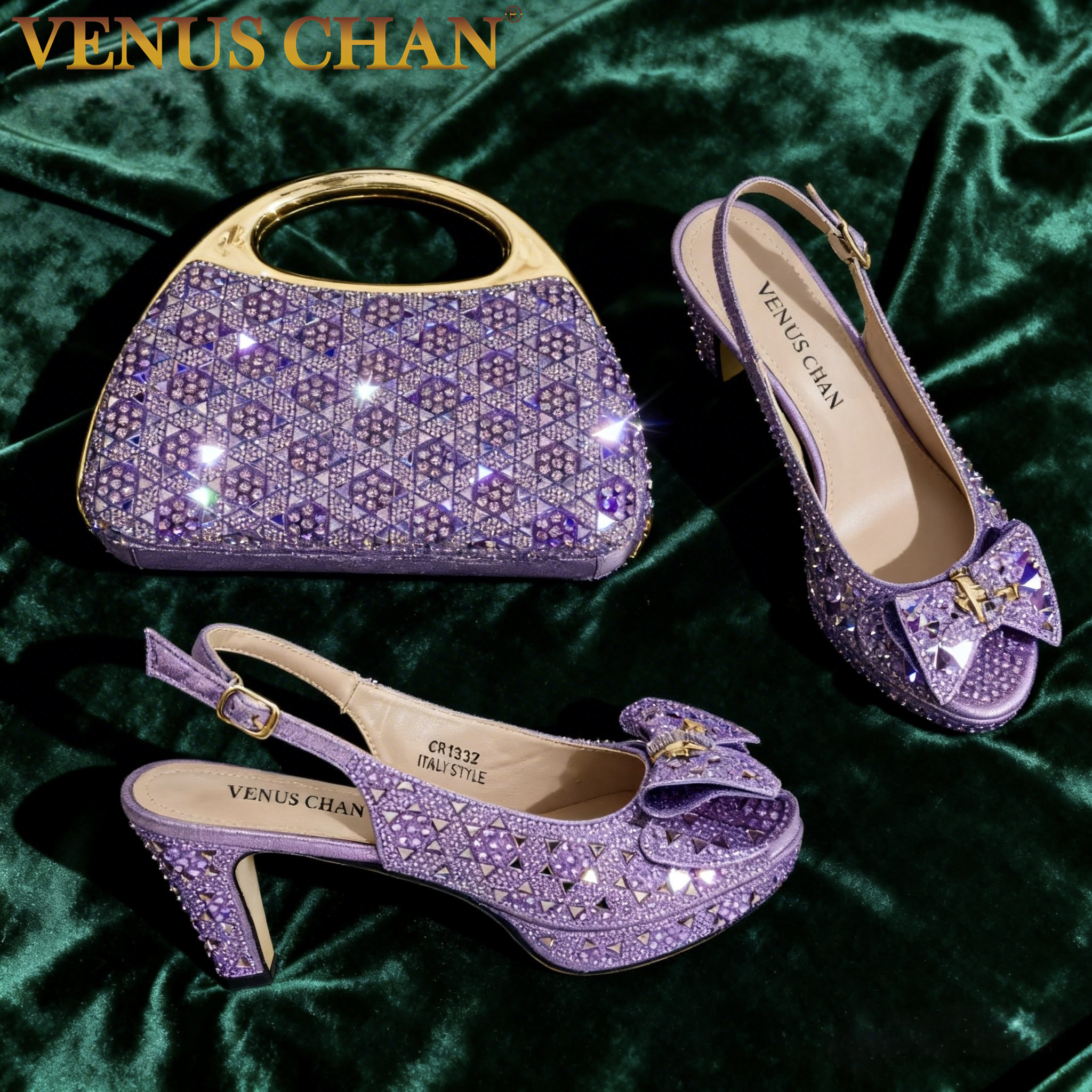 Chic Light Purple Rhinestone P - Women Bags Accessories incelemesi ve fiyatı