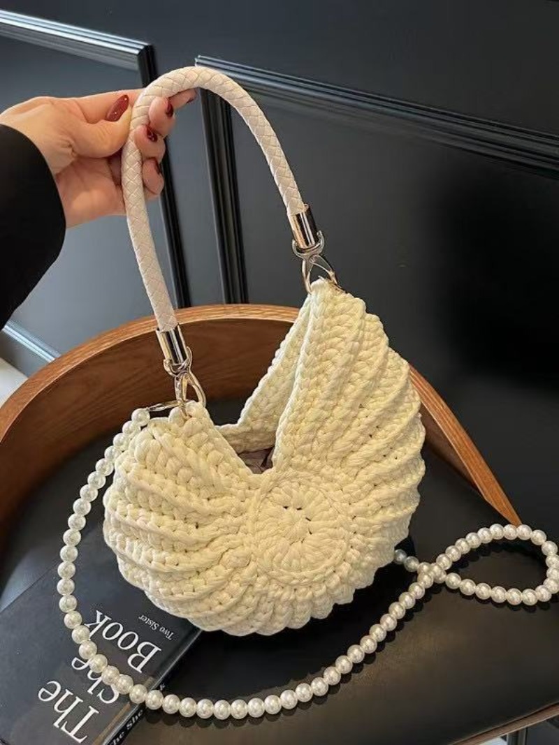 Creative Conch Shaped Crochet  - Women Bags Handmade incelemesi ve fiyatı