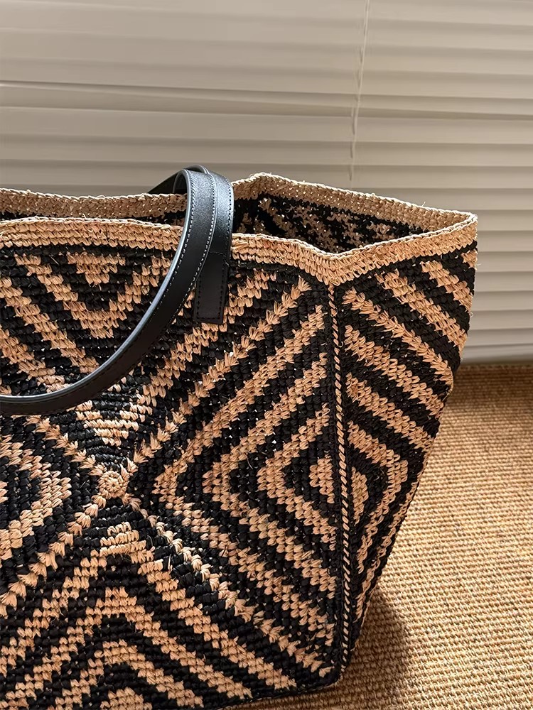 Oversized large Raffia straw t - Women Bags Handmade incelemesi ve fiyatı