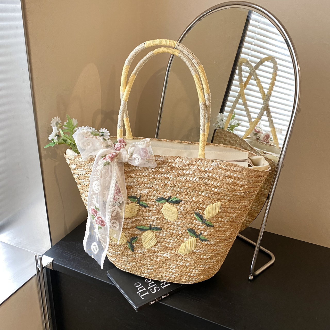 Large Capacity Beach Shoulder  - Women Bags Handmade incelemesi ve fiyatı