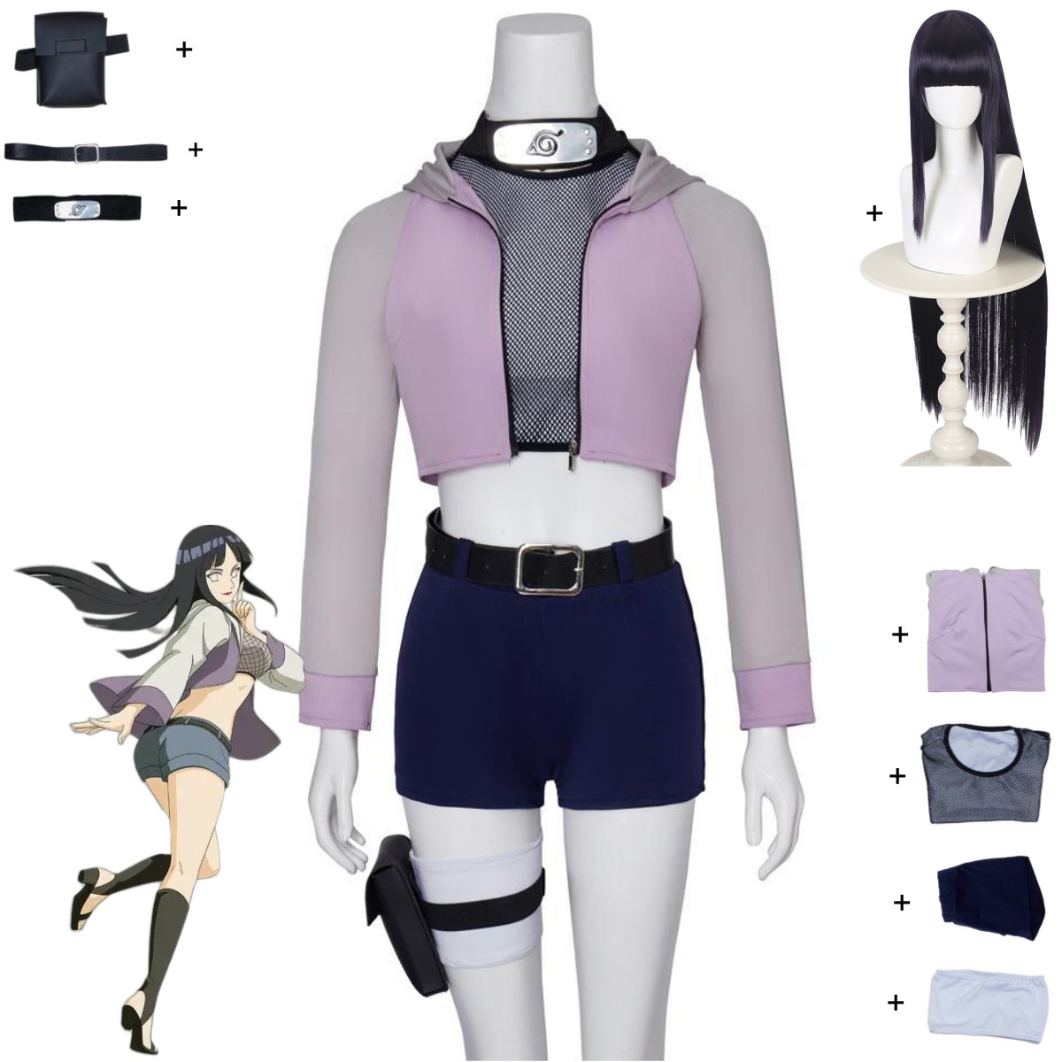 Anime Hyuga Hinata Cosplay Cos - Women Bags Accessories incelemesi ve fiyatı