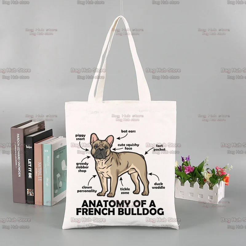 Frenchie Anatomy Of French Bul - Women Bags Jute incelemesi ve fiyatı