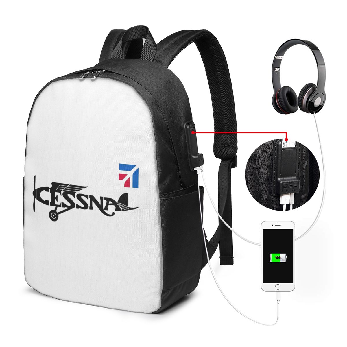 Cessna Logo Backpack Travel No - Women'S Bag incelemesi ve fiyatı