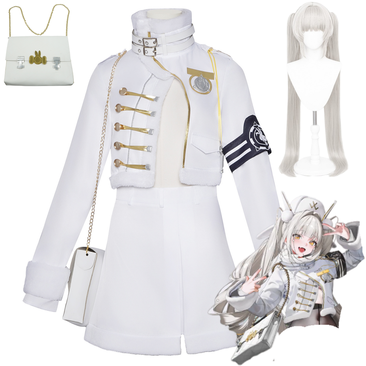 Anime Game Youk Blanc Cosplay  - Women Bags Accessories incelemesi ve fiyatı