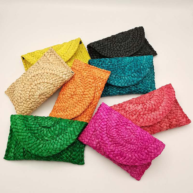 Women Fashion Straw Clutch Bag - Flap Bag Envelope incelemesi ve fiyatı