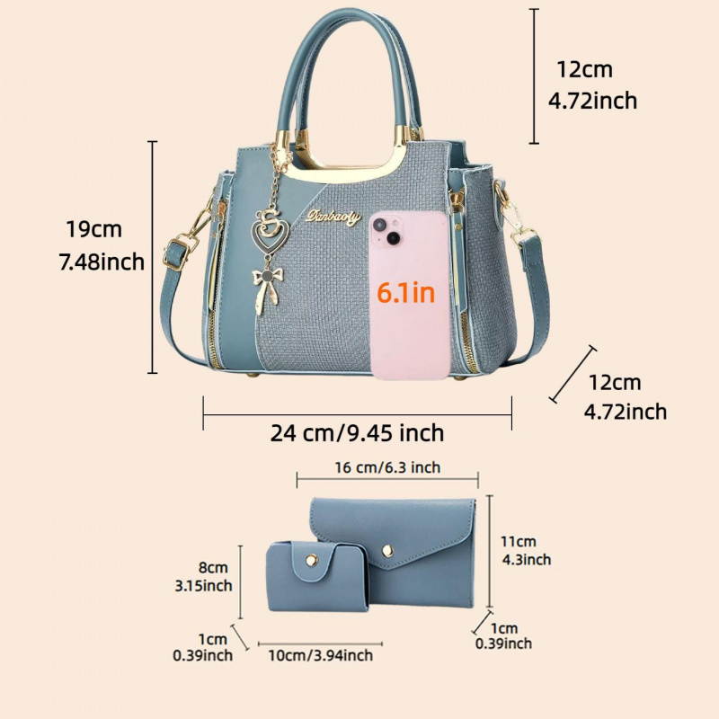 Elegant Women's Handbag Set, M - Women Bags Leather incelemesi ve fiyatı