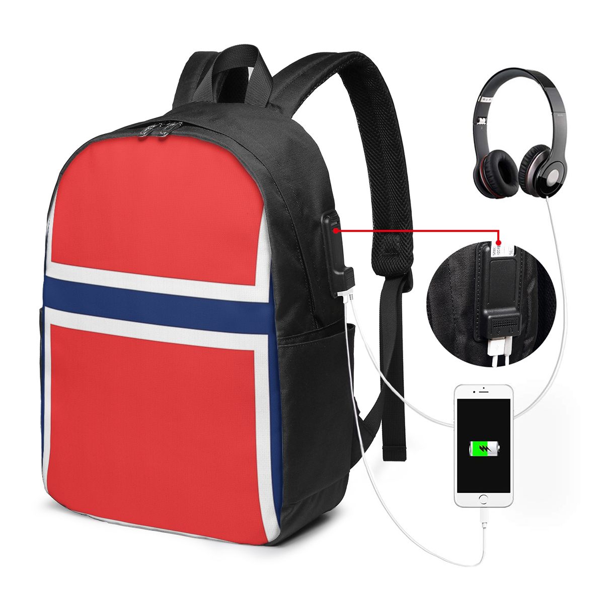 Norway Flag Backpack Travel No - Women Bags For Laptop incelemesi ve fiyatı
