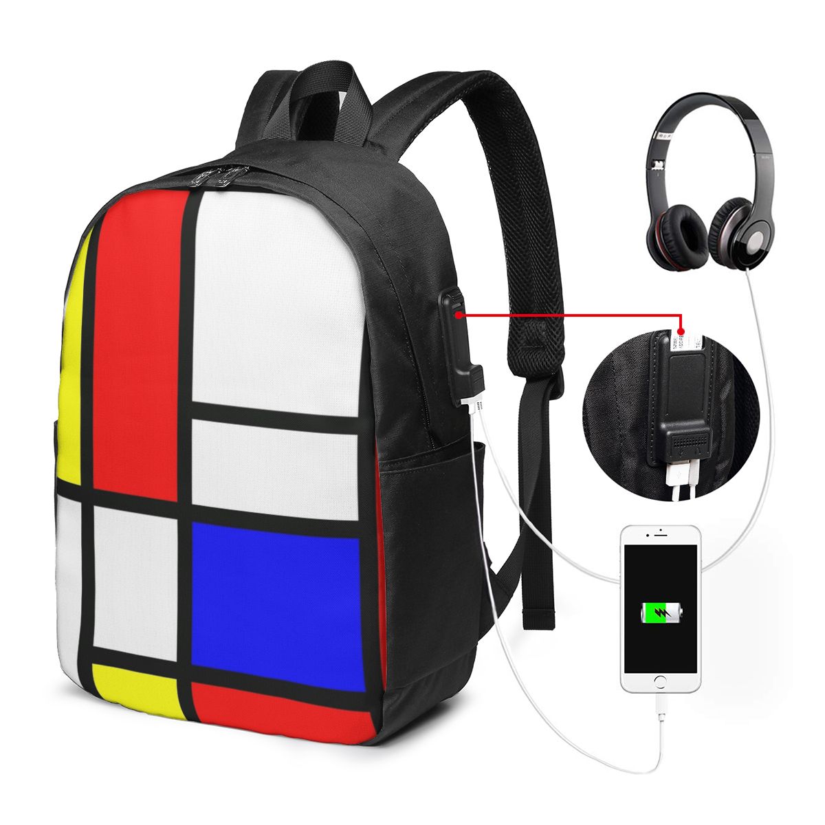 Piet Mondrian Composition  Bac - Women Bags For Laptop incelemesi ve fiyatı