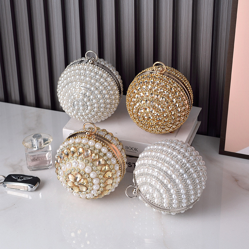 Round Pearl Evening Bag, High  - Women Handheld Bags incelemesi ve fiyatı
