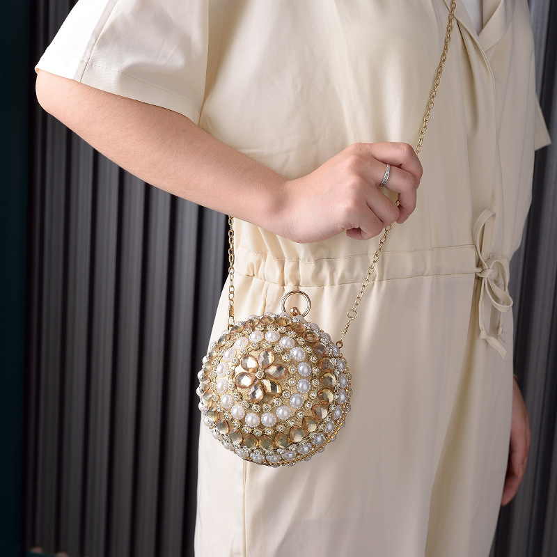 Round Pearl Evening Bag, High  - Women Handheld Bags incelemesi ve fiyatı