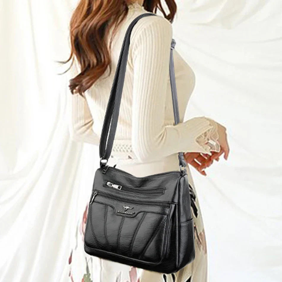 Many Pockets Shoulder Crossbod - Women Bags Leather incelemesi ve fiyatı