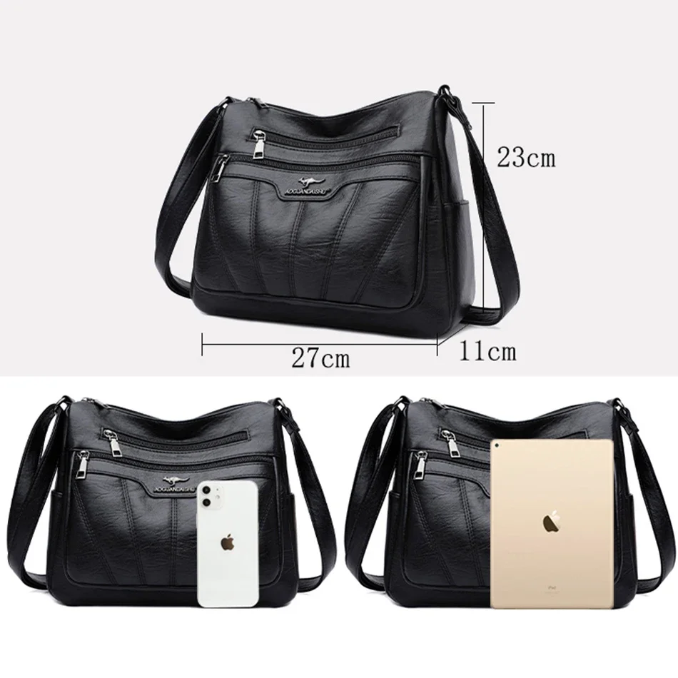 Many Pockets Shoulder Crossbod - Women Bags Leather incelemesi ve fiyatı