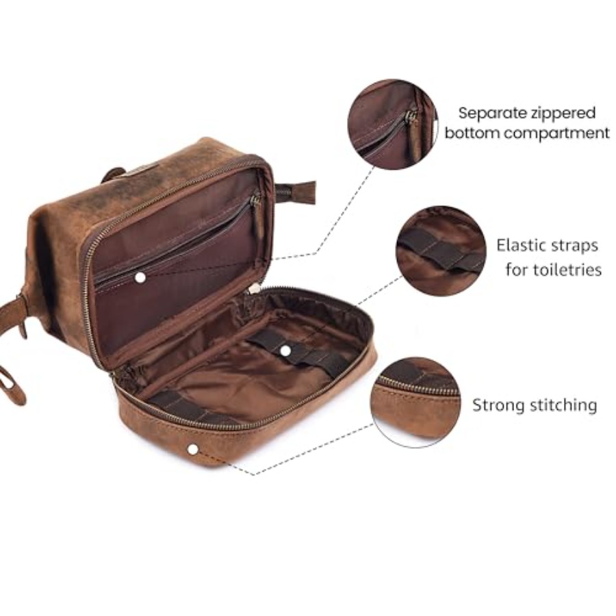 Genuine Leather Dopp Kit Large - Women Bags Leather incelemesi ve fiyatı