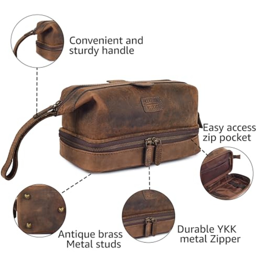 Genuine Leather Dopp Kit Large - Women Bags Leather incelemesi ve fiyatı