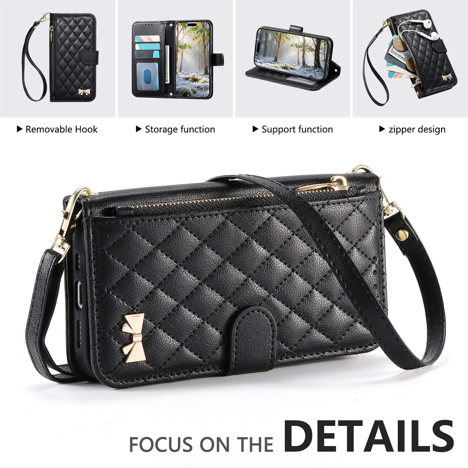 PU Leather Zipper Crossbody Wr - Phone Bag Crossbody incelemesi ve fiyatı