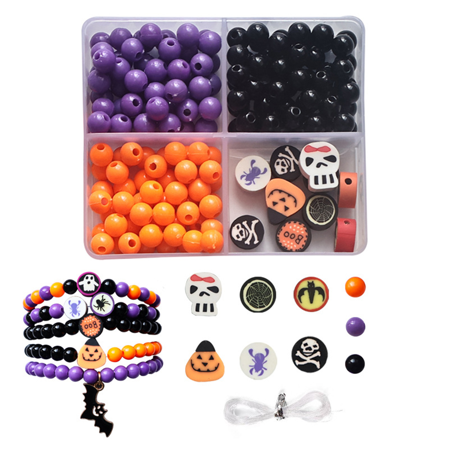Halloween 4 grid beading set,  - Women Bags Handmade incelemesi ve fiyatı