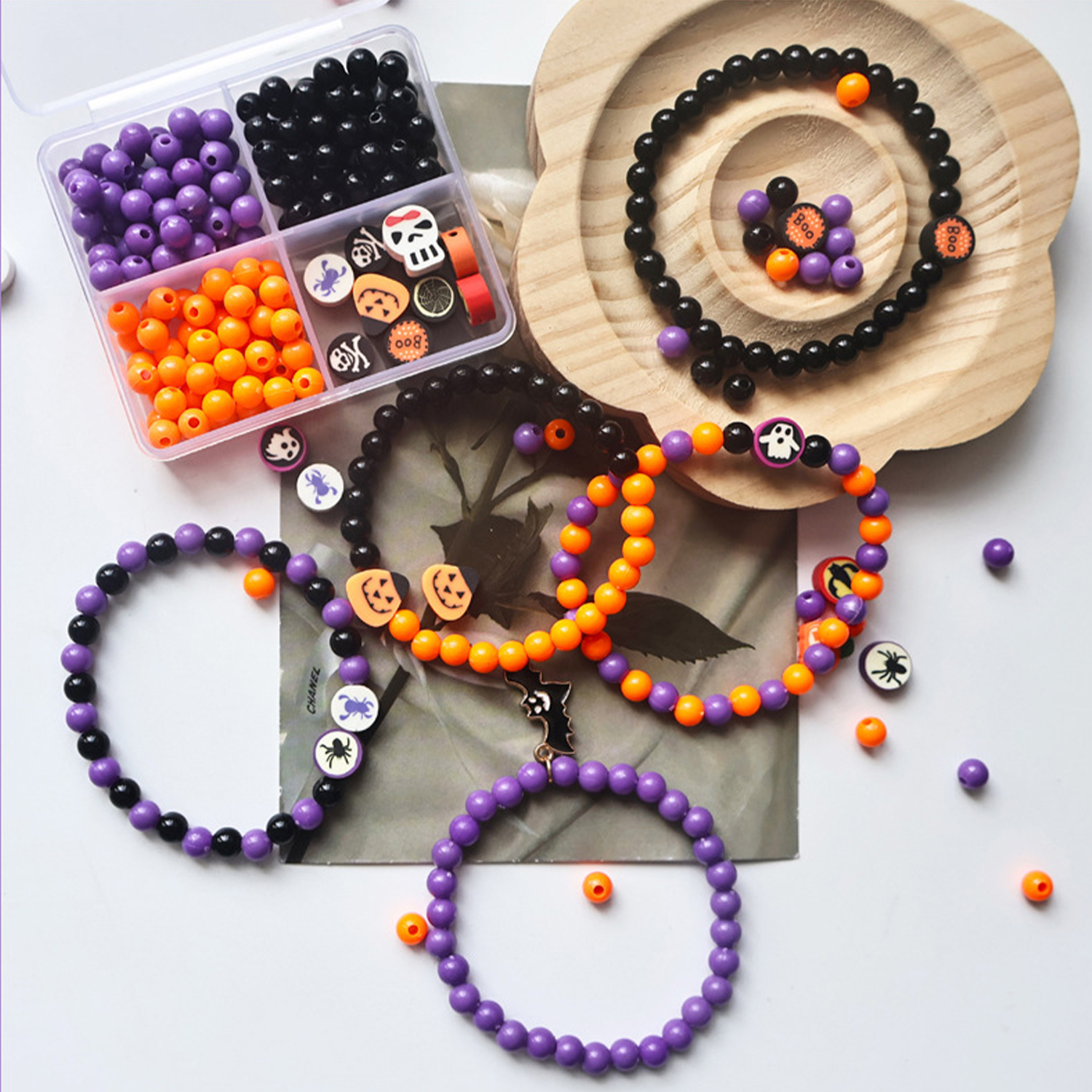Halloween 4 grid beading set,  - Women Bags Handmade incelemesi ve fiyatı