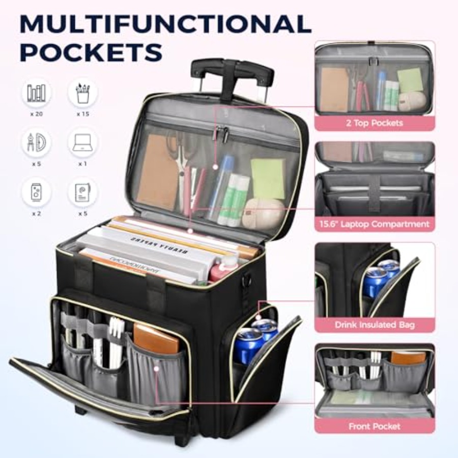 Rolling Teacher Bag, 15.6 Inch - Women'S Bag incelemesi ve fiyatı