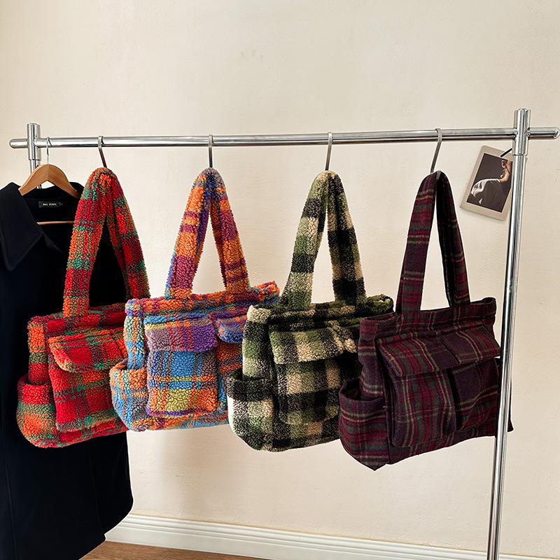 Lamb Fleece tote bags for wome - Women Handheld Bags incelemesi ve fiyatı