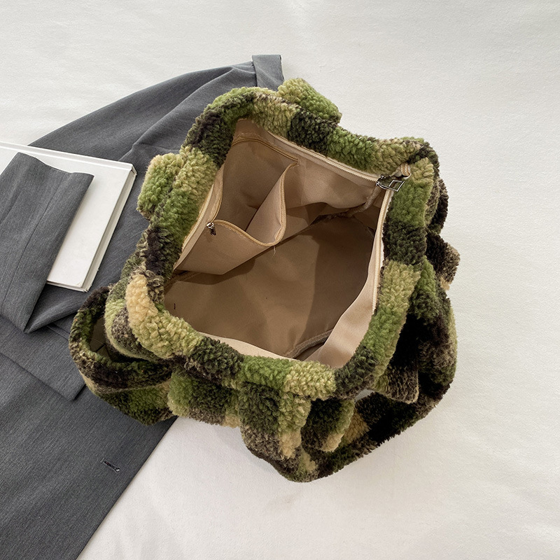 Lamb Fleece tote bags for wome - Women Handheld Bags incelemesi ve fiyatı