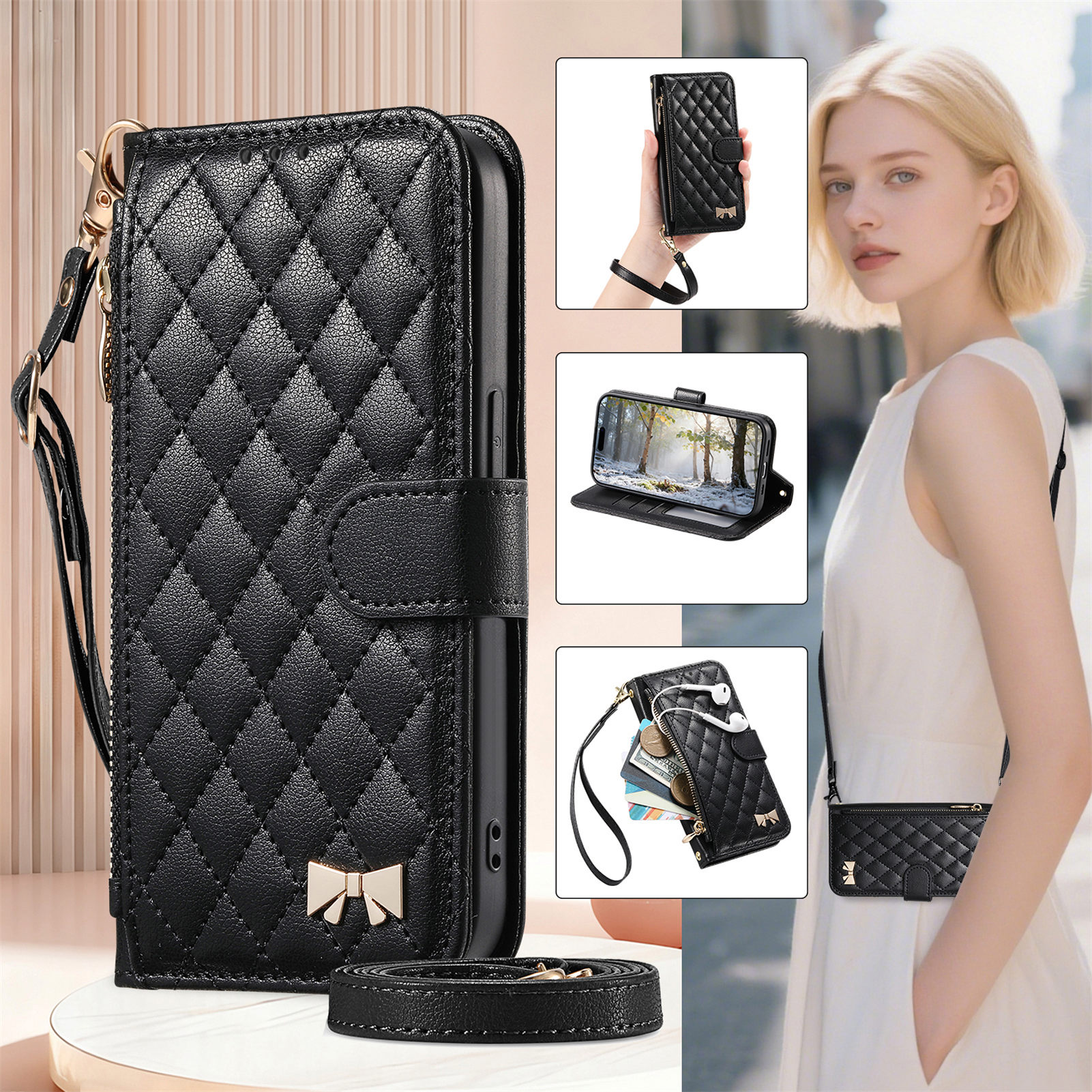 PU Leather Crossbody Flip Wall - Phone Bag Crossbody incelemesi ve fiyatı