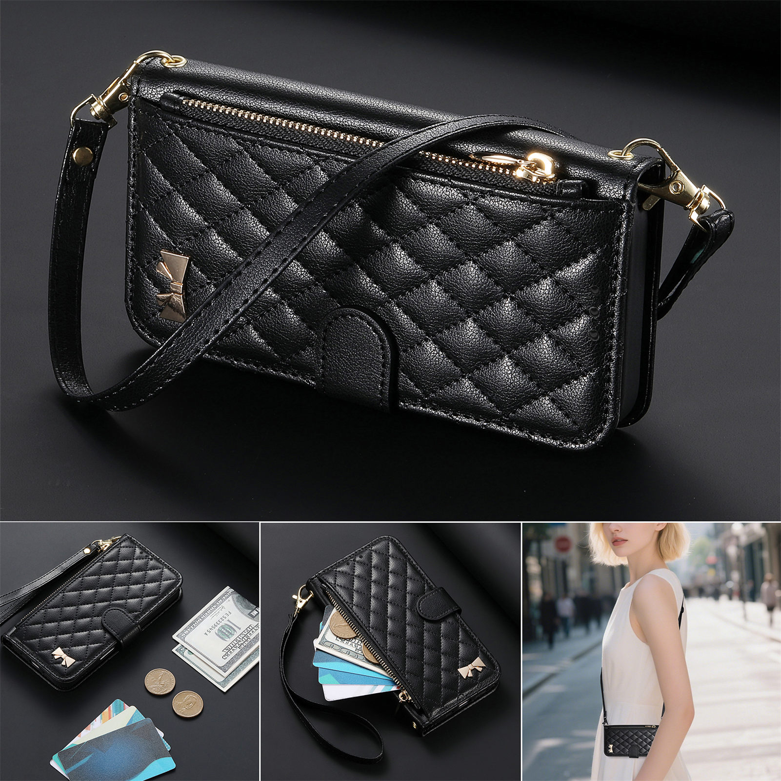 PU Leather Crossbody Flip Wall - Phone Bag Crossbody incelemesi ve fiyatı