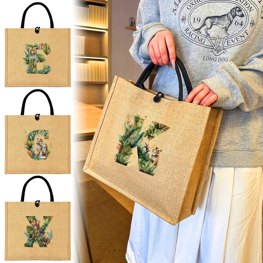 Flax Bag Fastener Handbag Orga - Women Bags Jute incelemesi ve fiyatı
