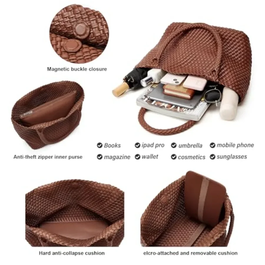 BOYATU Woven Tote Bag for Wome - Women Bags Leather incelemesi ve fiyatı