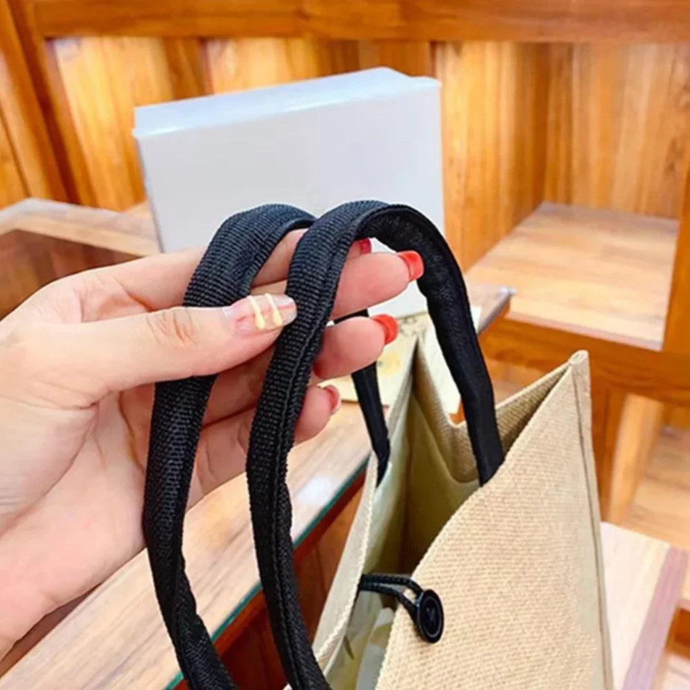 Flax Bag Fastener Handbag Orga - Women Bags Jute incelemesi ve fiyatı