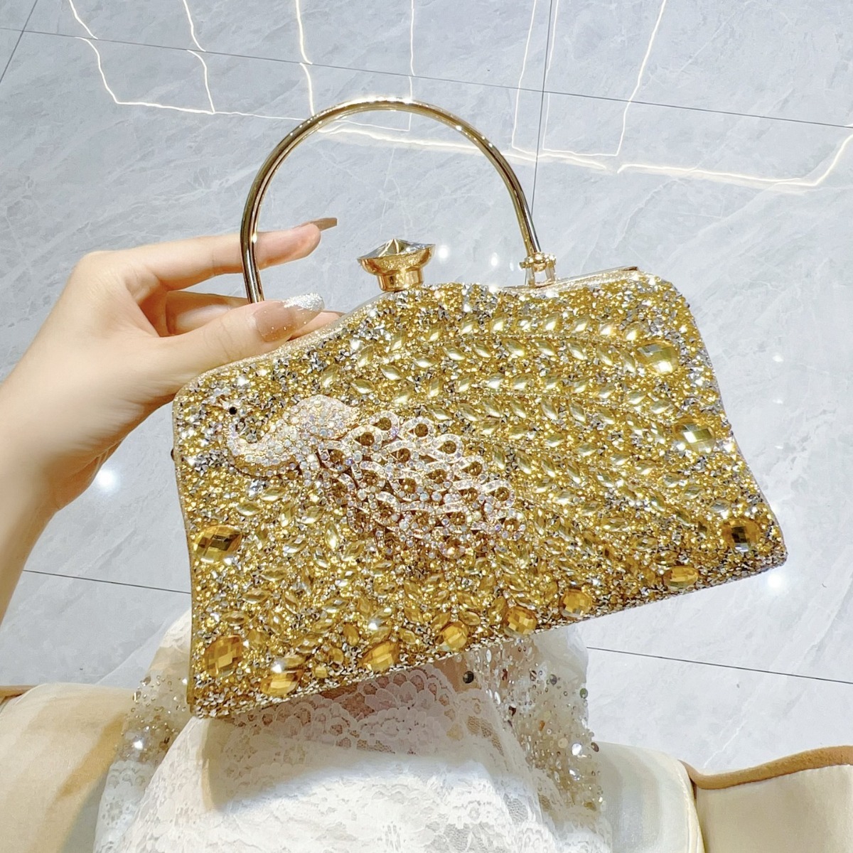 New Full Diamond Handbag with  - Women Handheld Bags incelemesi ve fiyatı