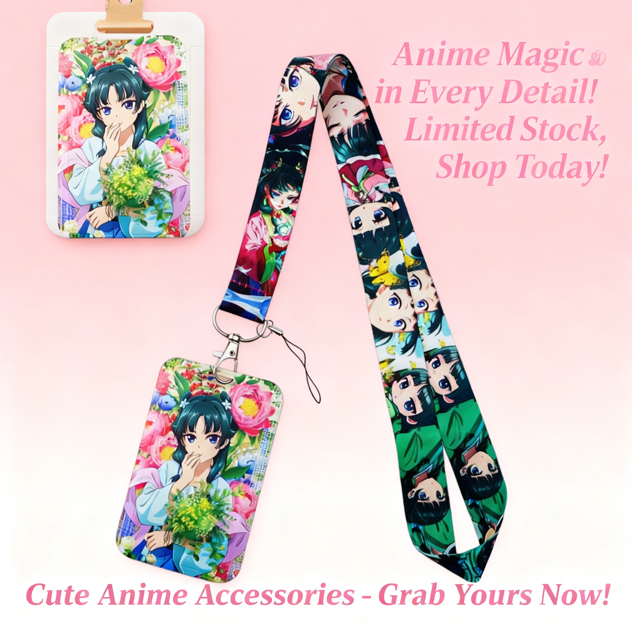 Cute Anime Girl Lanyard Neck S - Women Bags Accessories incelemesi ve fiyatı