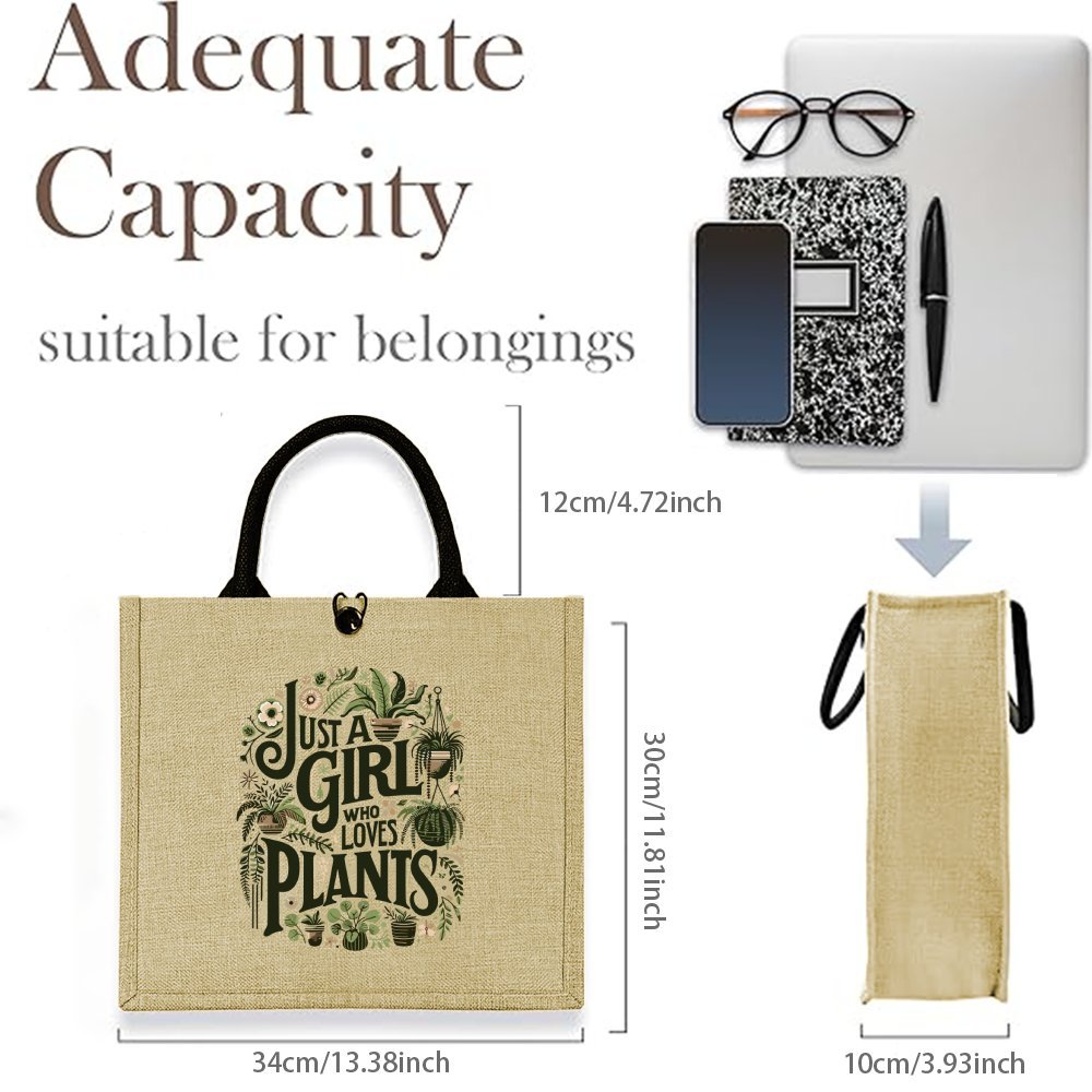 Jute Tote Bag for Plant Lovers - Women Bags Jute incelemesi ve fiyatı