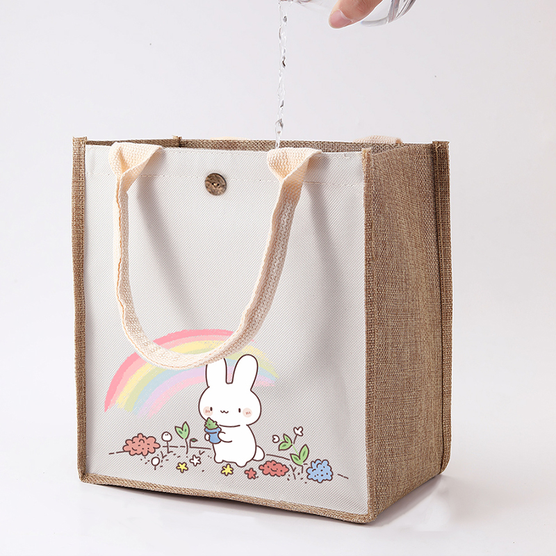 Cute Rainbow Bunny Jute Tote B - Women Bags Jute incelemesi ve fiyatı