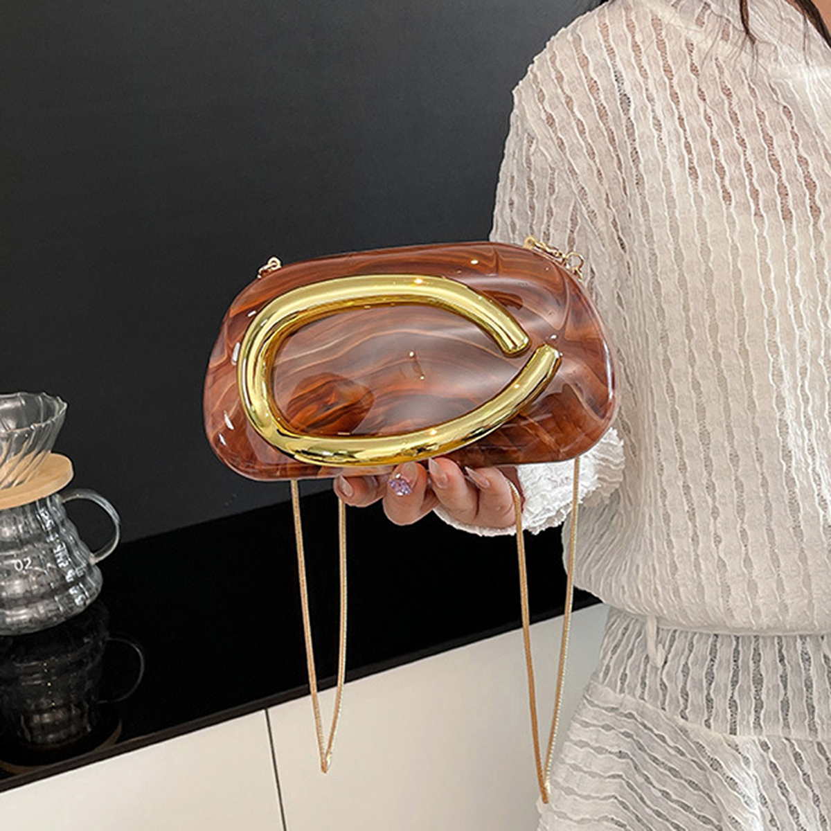 Women Acrylic Metal Handle Han - Women Handheld Bags incelemesi ve fiyatı