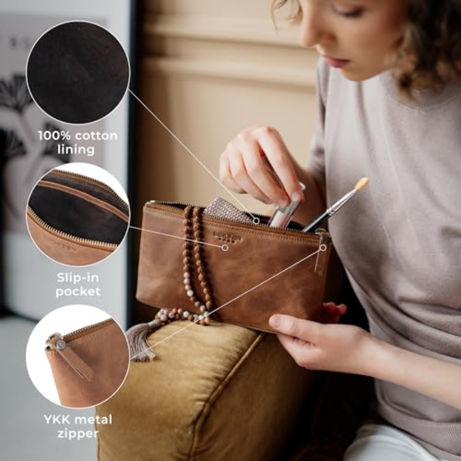 Vintage Genuine Leather Makeup - Women Bags Leather incelemesi ve fiyatı