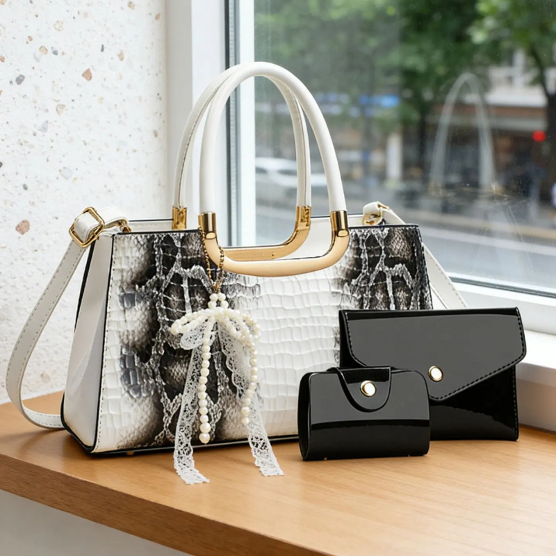 Women's Handbag Set, Crocodile - Women Bags Accessories incelemesi ve fiyatı