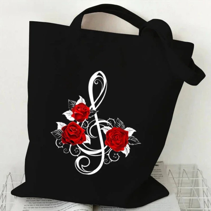 Music Note Heartbeat Printed C - Women Handheld Bags incelemesi ve fiyatı