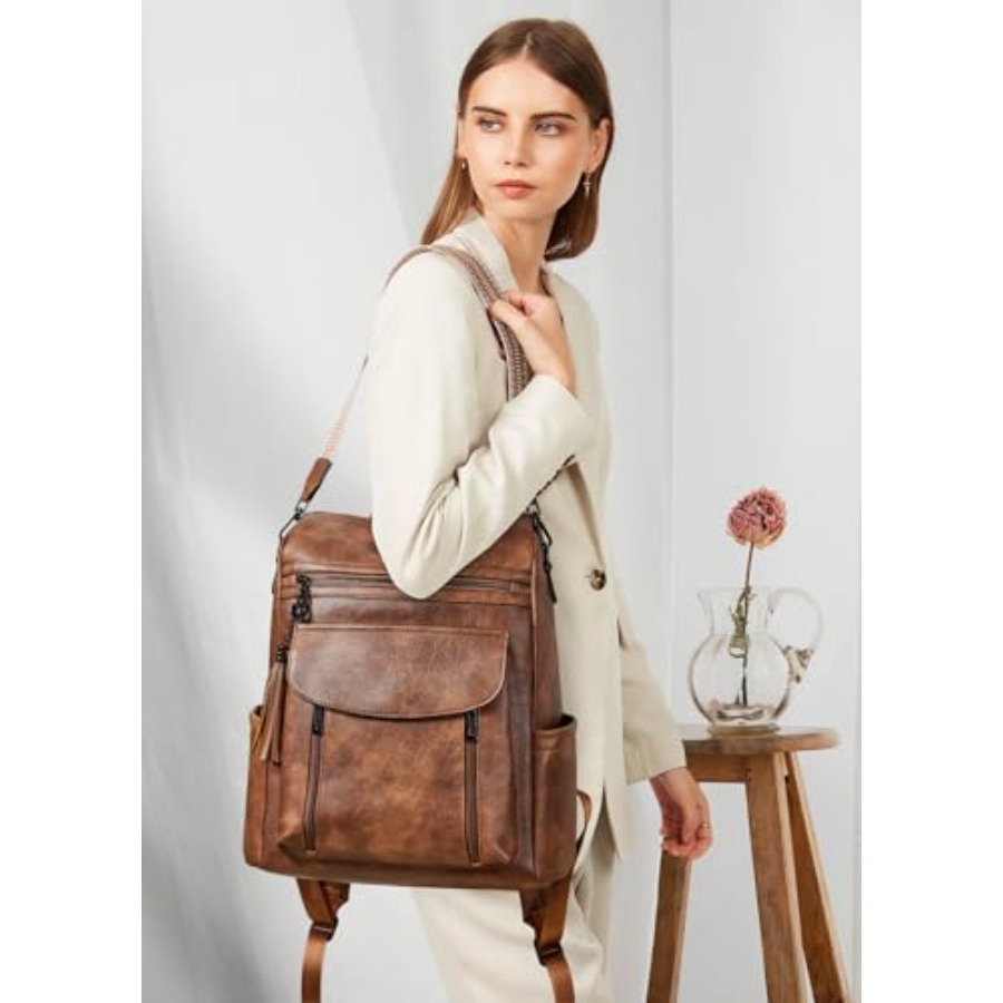 Laptop Backpack for Women 15.6 - Women Bags Leather incelemesi ve fiyatı