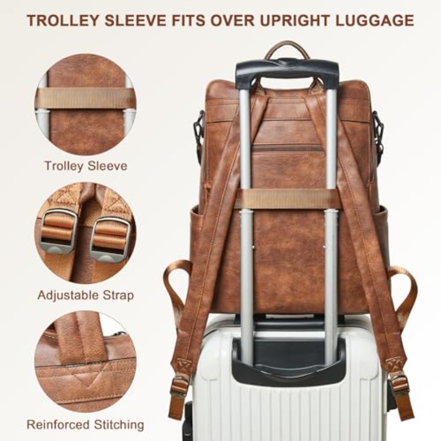 Laptop Backpack for Women 15.6 - Women Bags Leather incelemesi ve fiyatı