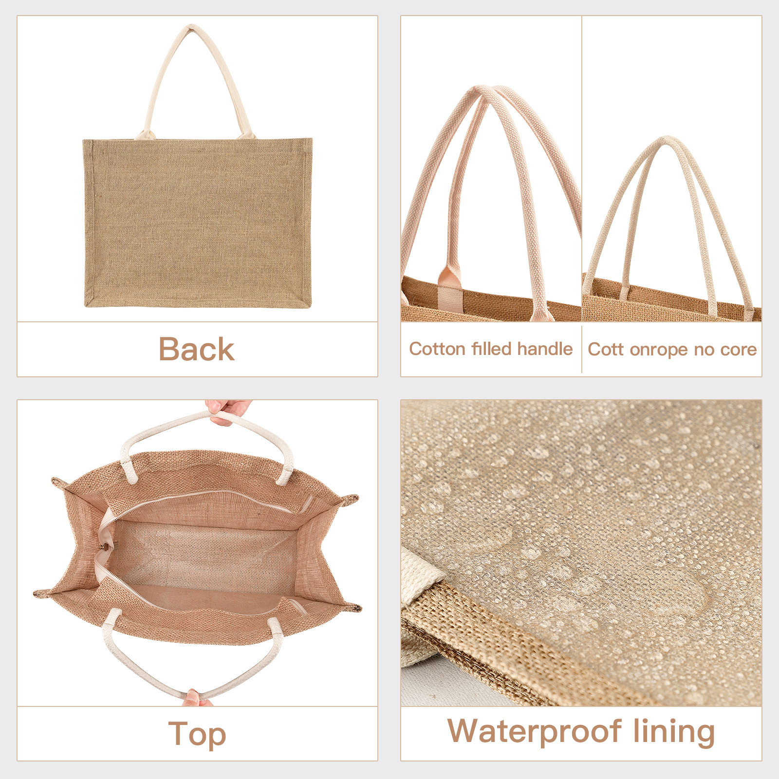 Portable Burlap Jute Shopping  - Women Bags Jute incelemesi ve fiyatı
