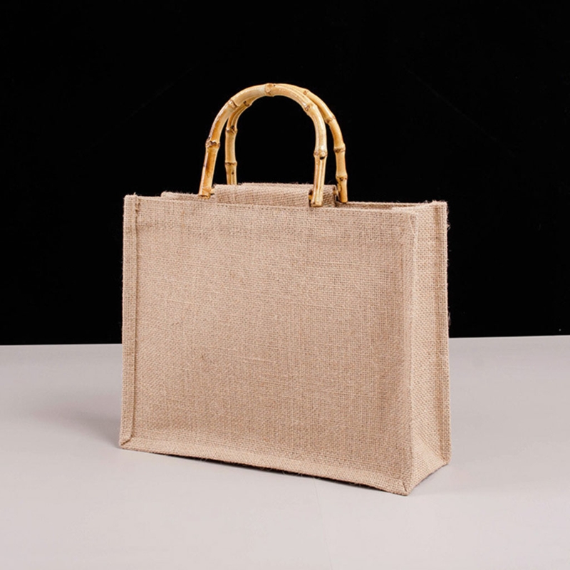 Portable Burlap Jute Shopping  - Women Bags Jute incelemesi ve fiyatı