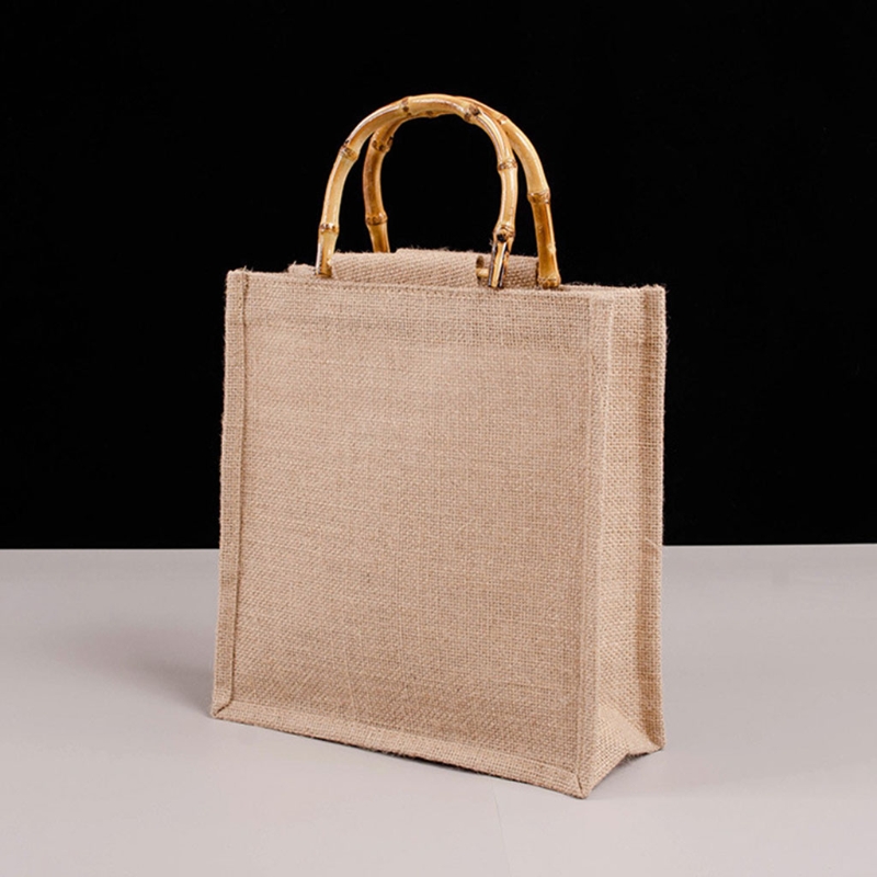 Portable Burlap Jute Shopping  - Women Bags Jute incelemesi ve fiyatı