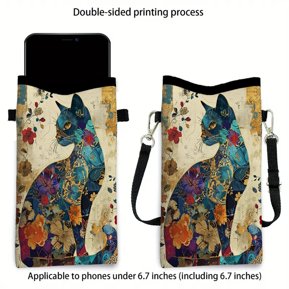 Floral Cat Pattern Crossbody B - Phone Bag Crossbody incelemesi ve fiyatı